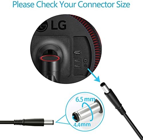 19 V DC Power Supply Adapter for LG Monitors – Reliable Replacement Power Cord for 19″ to 32″ LCD/LED Displays – Enhance Performance with Durable, Lightweight Design and Safety Features