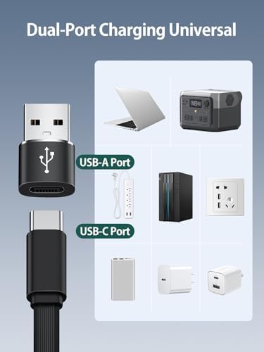 Revolutionary LVFAN Retractable Charger for Samsung Galaxy Watch 7, Ultra 6 – High-Speed USB-C & USB-A Charging Solution with Optimal Compatibility for All Models – Space-Saving Tangle-Free Design for Seamless Power Management and Enhanced Performance