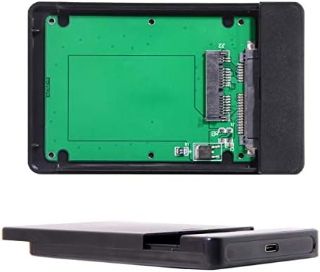JSER USB 3.1 Type-C to 1.8 Inch Micro SATA SSD Enclosure – High-Speed 5 Gbps External Hard Drive Case for Seamless Data Transfer and Enhanced Compatibility – Tool-Free Setup for Effortless Storage Expansion and On-the-Go Use
