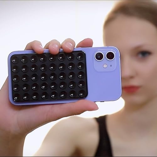 MGLK Silicone Suction Phone Case Magnetic Mount – Hands-Free, Strong Grip Holder for Selfies and Videos – Durable, Easy to Use – iPhone and Android Compatible for iPhone 15/14/13 Pro Max (Pink) – Enhanced Compatibility and Speed