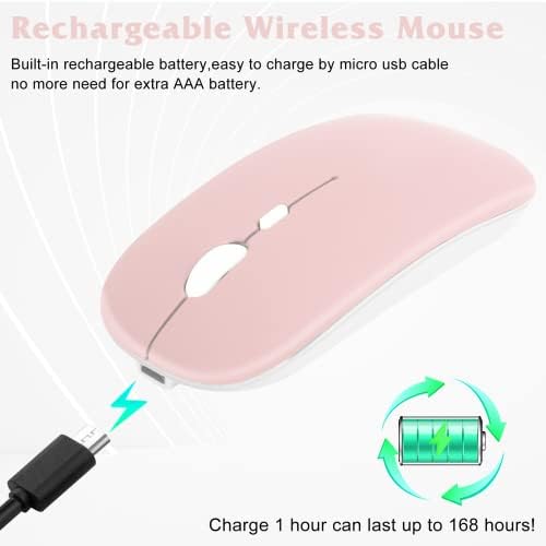 Ergonomic Rechargeable Wireless Mouse for Samsung Galaxy Tab and More – Dual 2.4 GHz & Bluetooth Connectivity, Sleek Onyx Black Design for Laptops, PCs, i Pads, and Android Tablets – Ultimate Comfort & Portability for Enhanced Productivity