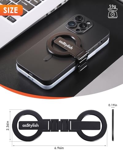 Twins Carry: Magnetic Dual-Phone Holder for iPhone & Android | Lightweight Solution for Professionals, Travelers & Gamers | Manage 2 Mobile Phones for Work, Personal Use (Black, General) – Enhanced Compatibility and Speed