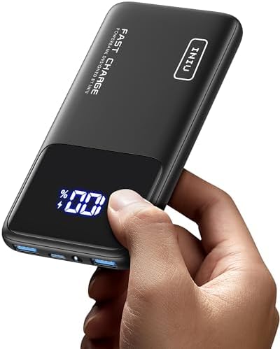 Ultra-Slim INIU Power Bank 10000 m Ah – 45 W PD Fast Charging Portable Charger with Dual USB-C Ports for i Phone 16, Samsung S25, Google Pixel, and More – Essential Travel Companion for On-the-Go Power Needs