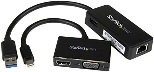 Versatile Surface Pro Connectivity Kit: HDMI, VGA & Gigabit Ethernet Adapters for Enhanced Performance on Surface Pro 5, 4, 3, 2 & Surface 3 – Lightweight, Travel-Friendly Accessories for Seamless Display and Network Integration