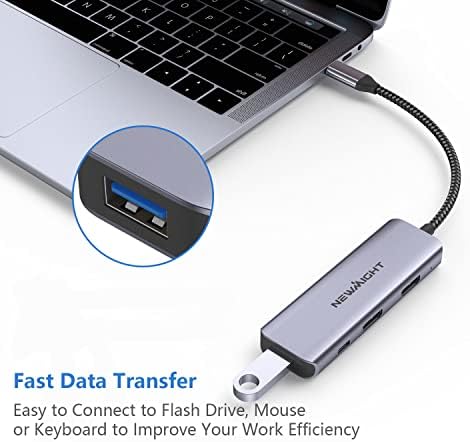 Maximize Your Workspace with the Newmight 4 in 1 USB C to Dual HDMI Adapter – Crystal Clear 4 K@30 Hz, 100 W PD Charging & USB-A Connectivity for Mac Book Pro, Air, HP, Dell & i Phone 15 Series – Ideal for Multitasking & Enhanced Productivity