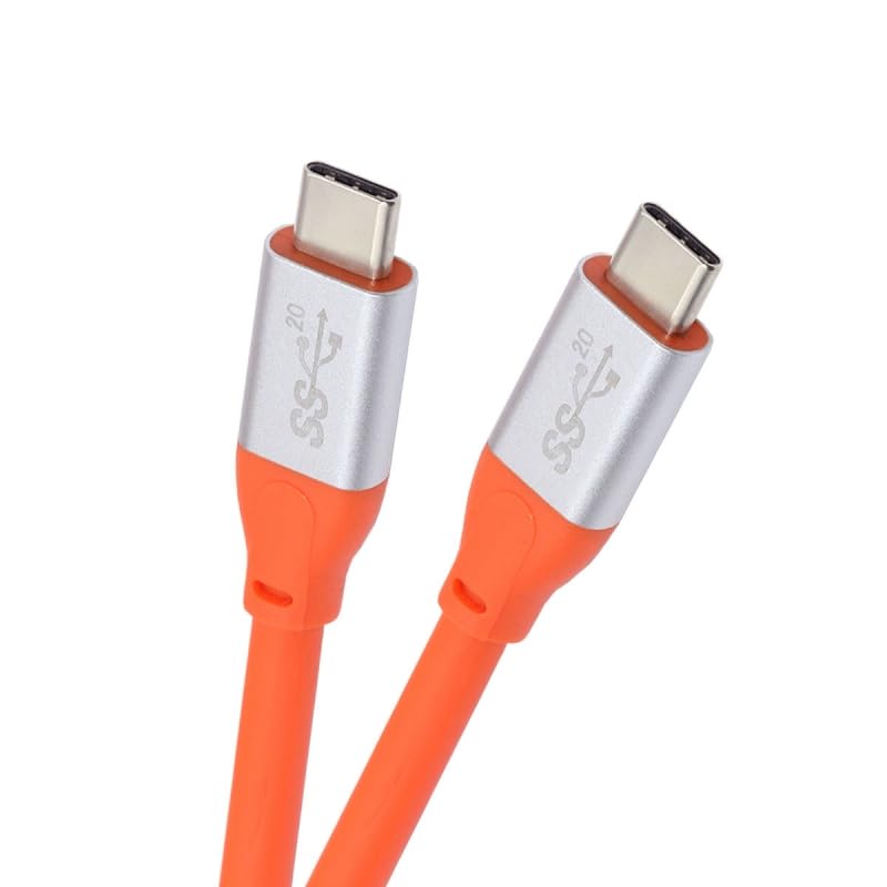 CY Cable USB4.0 20 Gbps Ultra Soft Flexible Cord – 100 W High-Speed Male to Male USB3.2 Cable for i Phone 15, i Pad Pro, and Laptops – 8 K Video Output & Enhanced Durability, Perfect for Streaming and Fast Charging