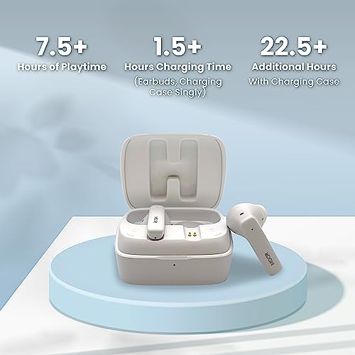 MOOR Premium Bluetooth 5.2 Wireless Earbuds with Advanced Hybrid Noise Cancellation – 30 Hours Playtime & Deep Bass for Immersive Sound – IPX5 Waterproof Design Ideal for Sports and Work – Ultra-Lightweight Comfort with Built-in Microphone for Crystal-Clear Calls – Switch Between ANC and Transparency Modes for Ultimate Audio Control