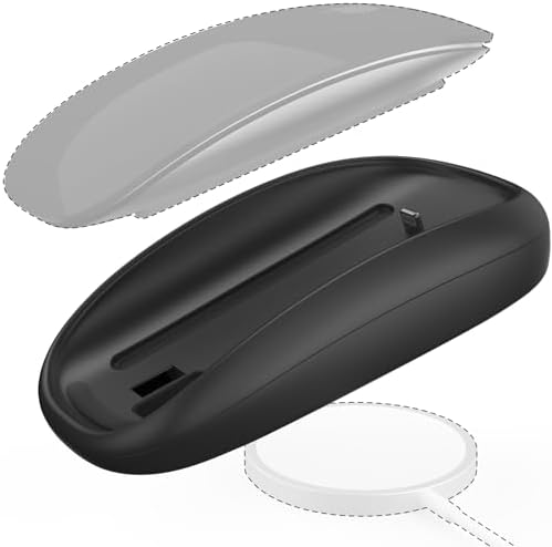TATOFY Wireless Charger for Magic Mouse 2 – Ergonomic Design with Lightning Compatibility, Fast Charging Base, and Sleek White Finish for Ultimate Comfort and Efficiency in Your Workspace