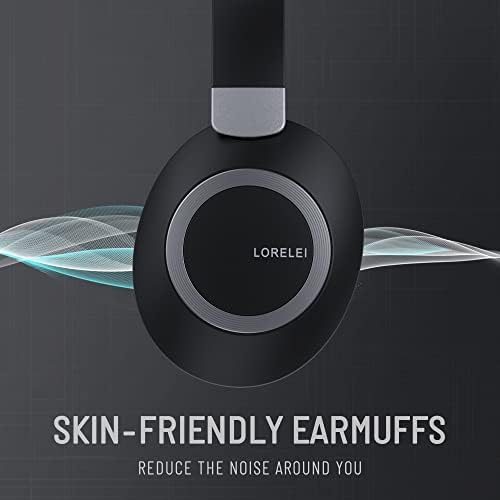 Discover Superior Sound with LORELEI B-C6 Wireless Over-Ear Headphones – 50-Hour Playtime, Lightweight & Ergonomic Design, Enhanced Deep Bass for Ultimate Audio Immersion, Built-In Microphone for Seamless Calls, and Plush Memory Foam Earmuffs for All-Day Comfort at Home or On-the-Go (Beige White)
