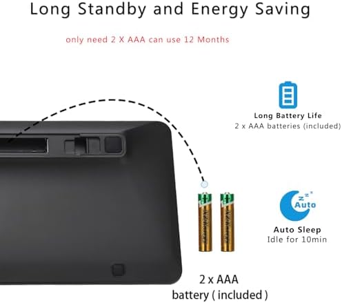 Universal Wireless Bluetooth Keyboard with Ergonomic Design, Dual USB & Bluetooth Connectivity, Number Pad & Media Hotkeys – Perfect for Windows Laptops, Tablets & More, Enhancing Productivity & Comfort