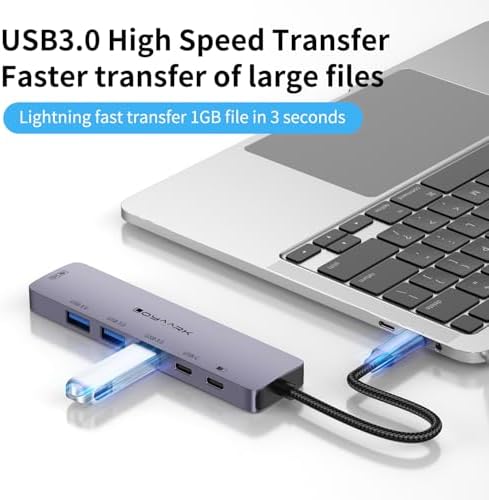 Transform Your Mac Book Pro into a Powerhouse with Our 4 K60 Hz USB C Hub – Ultimate Multi-Port Adapter for Lightning-Fast Data Transfers, PD 100 W Rapid Charging, and Dual SD/TF Card Readers – Ideal for Professionals and Creative Minds