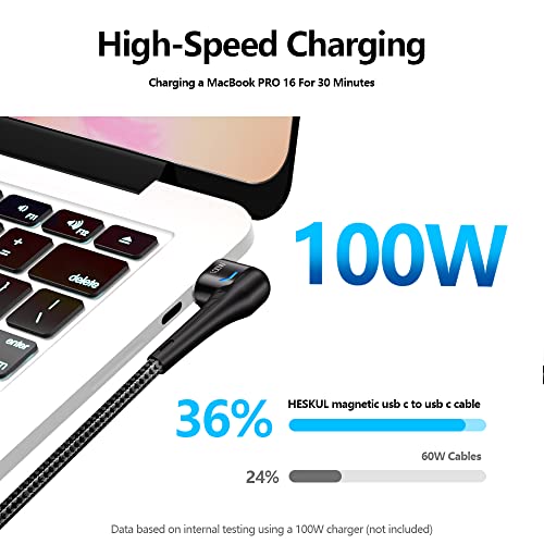 Revolutionary Magnetic Type C Charging Cable – 100 W Fast Charge (5 A, 5 ft) with 3 Versatile 5-Pin Connectors for Seamless Compatibility with Mac Book Pro 2020, i Pad Pro 2020, Pixel, Switch, LG & More – Durable & Tangle-Free Solution for Instant Power Delivery