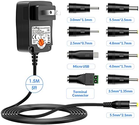 Versatile 15 W Universal AC Adapter – Multi-Voltage Power Supply for Routers, CCTV Cameras, Smartphones & More – Fast Charging, Lightweight, and Safe Solution for Household Electronics – Adjustable Voltage from 3 V to 12 V for Maximum Compatibility and Performance