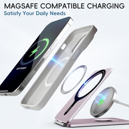 Desert Gold Adjustable Phone Stand – Premium Foldable Aluminum Holder with Magnetic Base for i Phone 16/15/14/13/12 Series – Ergonomic Desk Accessory for Enhanced Productivity and Comfort
