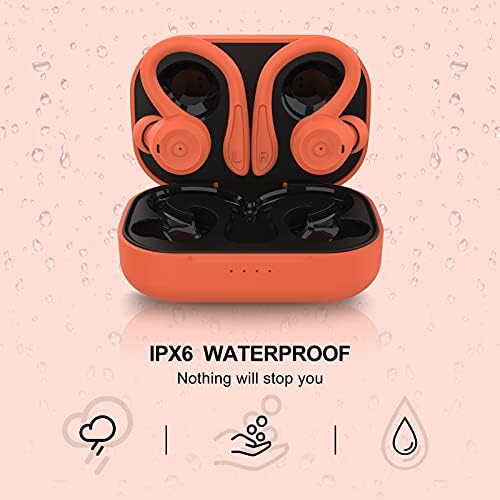 Ultimate Green Wireless Earbuds with Earhooks – Bluetooth 5.1 Noise Cancelling Sports Headphones, Waterproof Design for Secure Fit During Workouts, Compact Earphones for Enhanced Sound Quality and Durability