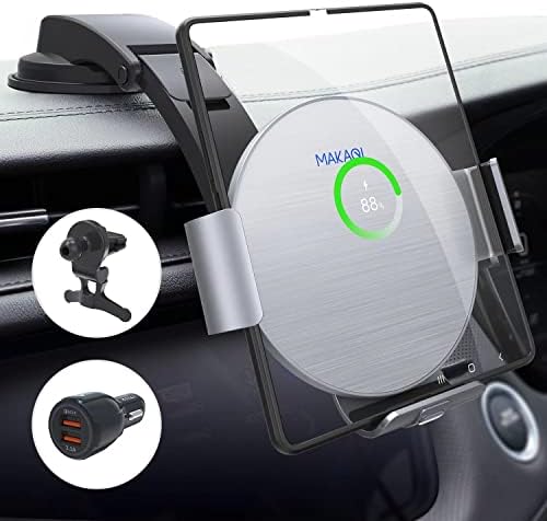 Fast Charging Wireless Car Charger Mount for Galaxy Z Fold & i Phone 16/15/14/13/12/11 Pro Max – Dual Coil Auto Clamping Technology for Secure, Effortless Charging on the Go – Premium Design for Optimal Performance & Efficiency – Perfect for Long Drives & Seamless Connectivity