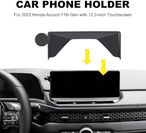 Upgrade Your Honda Accord with the Kyostar Magnetic Phone Holder – Precision Engineered for 2023-2025 Models, Featuring 360-Degree Rotational Flexibility and Effortless 12.3-Inch Touchscreen Compatibility for All Smartphone Brands – Experience Superior Stability and Chic Design for Safer Driving