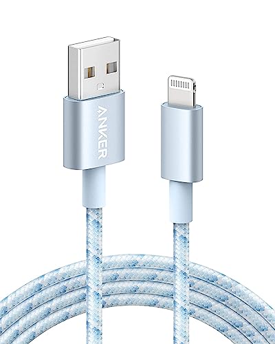 Anker 6 ft Durable Double-Braided Nylon Lightning Cable – Apple MFi Certified for Fast Charging and Data Transfer with i Phone and i Pad Compatibility – Premium Quality Accessory for Reliable Performance (Black)