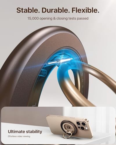 Ultimate Double-Sided Magnetic Phone Grip for Mag Safe – Enhanced Stability with 20 N55 Magnets, 360° Rotating Stand, Anti-Fall Design, and Universal Compatibility for i Phone 16, 15, 14, 13, 12 Pro Max – Perfect for Hands-Free Use and Multitasking
