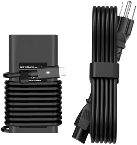 High-Efficiency 65 W & 45 W USB-C Laptop Charger for Dell Latitude & XPS Models – Rapid Charging with Smart Chip Tech for Optimal Safety – Universal Compatibility with Multiple Dell Models – Portable Power Adapter with Advanced Protection Against Overheating, Short Circuits, and Voltage Surges – Ideal for Home Office, Travel, and On-the-Go Efficiency – Reliable FCC & Ro HS Certified Charger for Safe Device Performance – Versatile Charging Solution for Your Everyday Needs