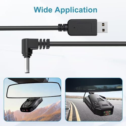 USB to RJ11 Radar Detector Power Cable – 9.84 ft Durable Accessory for Escort MAX 360, Uniden R1/R3/R4, Passport 9500 i, Radenso XP, Beltronics STI – Enhance Detection & Road Safety – Ideal for Long Trips & Daily Commutes – Reliable Plug-and-Play Solution for Optimal Performance and Peace of Mind