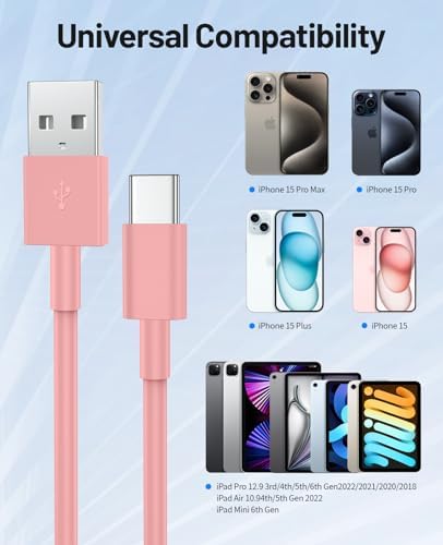 Enhance Your Driving Experience with the 3-Pack MFi Certified Car Play Cable for i Phone 15/16 Series – 6 FT Fast Charging & Durable USB-C Connection for Effortless Navigation and Hands-Free Communication