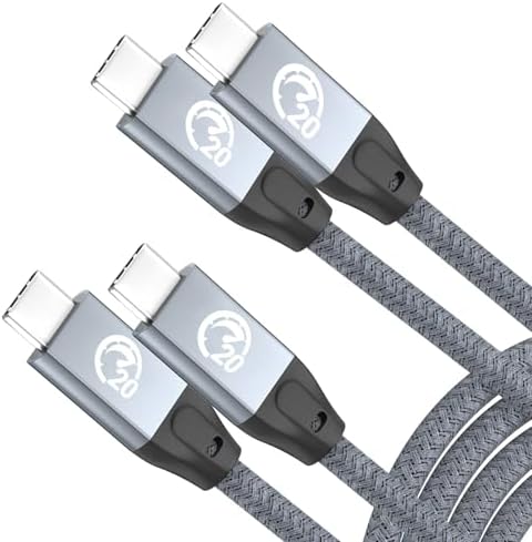 Experience High-Speed Connectivity with Use Bean USB C to USB C Cable – 100 W Fast Charging & 20 Gbps Data Transfer – 15 FT Dual Pack for Mac Book Pro, Galaxy S25 Ultra, i Pad Mini 6, and More – Enhanced 4 K Video Output for Ultimate Performance and Compatibility