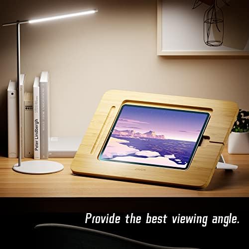 Eco-Friendly Bamboo Tablet Drawing Stand – Adjustable 5 Angles for Ultimate Comfort, Lightweight & Portable Riser for Tablets and Laptops (9.7″ to 11″) – Enhance Creativity and Ergonomics with Non-Slip Stability