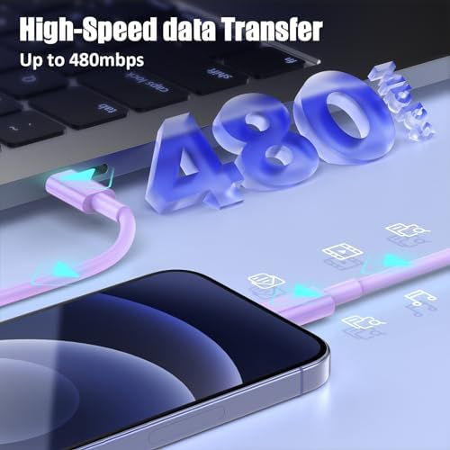 Premium 4 Pack USB C to Lightning Charging Cables – 6 FT Fast Charging Cord for i Phone 14 & Earlier Models – Durable, High-Performance Replacement for Apple Charger – Enhanced Compatibility for Quick Charge Needs – Perfect for Home, Office, and Travel Use