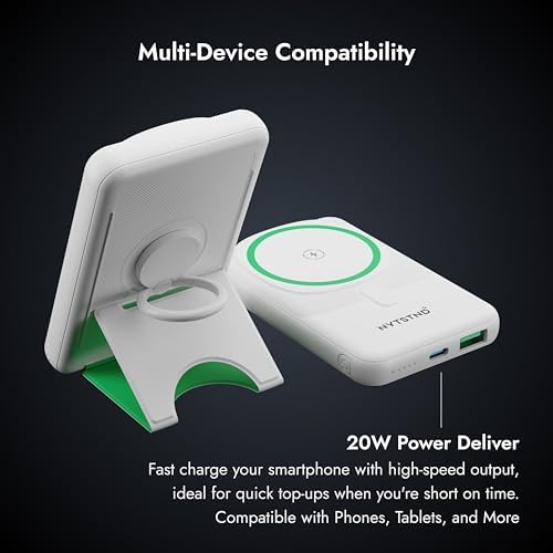 Ultra-Fast Magnetic Power Bank 10000 m Ah – Sleek Portable Charger for Smartphones with Enhanced Compatibility, Quick Charge Technology, and Adjustable Viewing Angle – Perfect for Travelers and Professionals