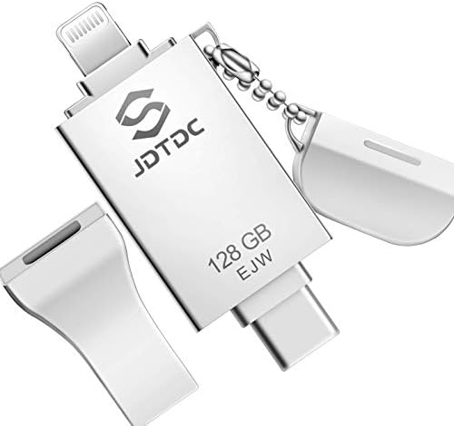 Revolutionize Your Data Management with the 128 GB JSL JDTDC MFi Certified i Phone Photo Stick – Versatile 3-in-1 USB Flash Drive for i Phone, i Pad, Android & PC with Lightning, USB-C & USB-A Connections – High-Speed, Compact Memory Solution for Effortless Backup and Seamless File Transfer
