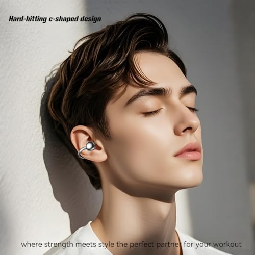 Revolutionary Bone Conduction Bluetooth Earbuds – Lightweight Clip-On Headphones for Active Lifestyles, Perfect for Sports and Outdoor Adventures – Sweatproof, Open Ear Design for Enhanced Comfort and Safety – Stay Aware While Enjoying Premium Sound Quality – Ideal for Commuters, Joggers, and Fitness Enthusiasts – Effortless Wireless Connectivity with Fast Pairing for Uninterrupted Listening – Durable and Portable for Everyday Use – Elevate Your Audio Experience with Innovative Technology that Combines Style and Functionality.