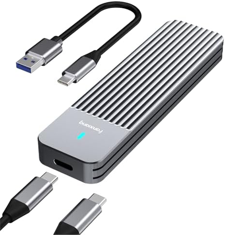 Ultra-Fast 10 Gbps USB 3.2 Gen 2 SSD Enclosure for M.2 NVME/SATA Drives – Versatile External Adapter for 2230/2242/2260/2280 SSDs, MD87 Model with Enhanced Durability & Easy Setup – Perfect for Tech Enthusiasts & Professionals Seeking High-Speed Data Transfer Solutions