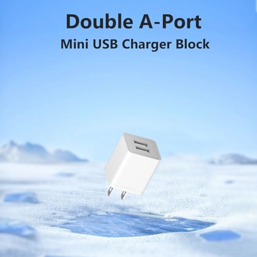 Compact Dual USB-A Fast Charging Block – Lightweight 5 V 2.1 A Wall Charger for i Phone, Android, PS4, Kindle & More – Safe Overcharge Protection for Efficient On-the-Go Power Solutions