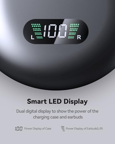Ultimate Comfort Open Ear Bluetooth 5.4 Earbuds with IPX7 Waterproof Rating – 60 Hours of Playback with LED Power Display – Clip-On Wireless Headphones for Active Lifestyles, Ideal for Commuting and Outdoor Adventures, Enhanced Sound Quality and Durability