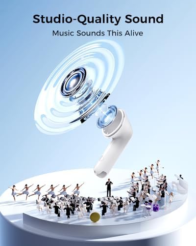 Revolutionary Bluetooth 5.4 Wireless Earbuds – Immersive Surround Sound with 48-Hour Playtime, IPX7 Waterproof for Ultimate Sports Performance, Tap-Control for Effortless Use, LED Display Charging Case – Perfectly Compatible with i Phone & Android Devices