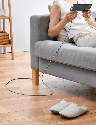 Revolutionize Your Charging with AINOPE 60 W USB C Cable 2-Pack – 10 ft Durable Nylon Braided Right Angle Type C Charger for i Phone 16 Pro Max, Samsung S24, and i Pad Pro – Fast Charging, Enhanced Compatibility, and Long-Lasting Performance