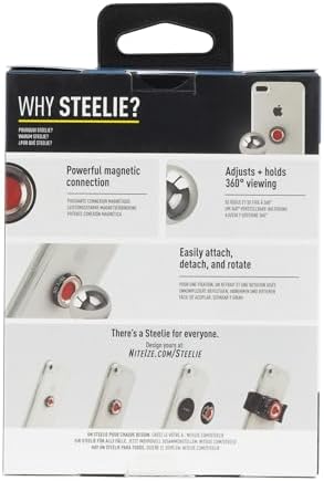 Nite Ize Steelie Pedestal Mount: Premium Magnetic Desk Stand for Mag Safe Devices – Ergonomic Hands-Free Holder Enhancing Productivity with Adjustable Viewing Angles – Sleek, Durable Design Perfect for Home Office Use – Transform Your Device Experience with Modern Minimalism and Optimal Stability