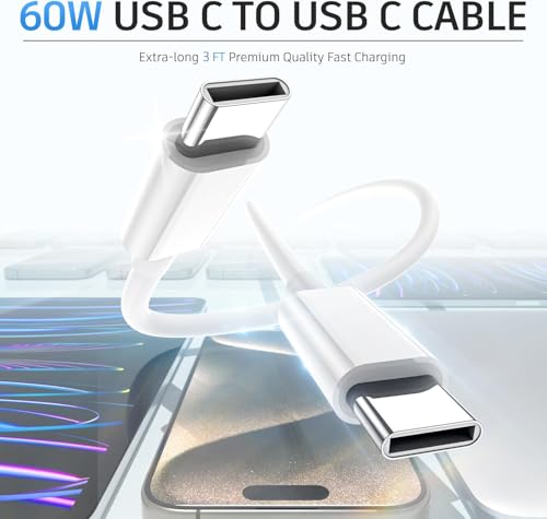 Dual 20 W USB-C Fast Charger Kit for i Pad – 2 Pack with 10 FT Charging Cables for i Pad Pro, Air, Mini – Rapid Power Adapter for Enhanced Performance and Portability