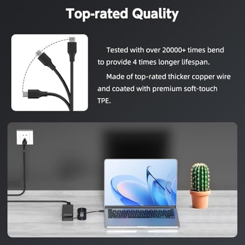 Power Up Your Lenovo: 65 W USB-C Charger for Think Pad, Yoga, and Chromebook – High-Speed, Versatile Compatibility with Enhanced Safety Features – Ideal Replacement for ADLX65 Series Power Supply with 12-Month Warranty