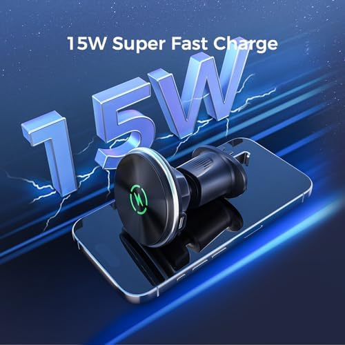 Mag Safe Car Vent Charger: Ultra-Fast Magnetic Mount for i Phone 16/15/14/13 Pro Max & Samsung S24 Series – Secure, Adjustable Holder for Effortless Navigation & Charging Convenience