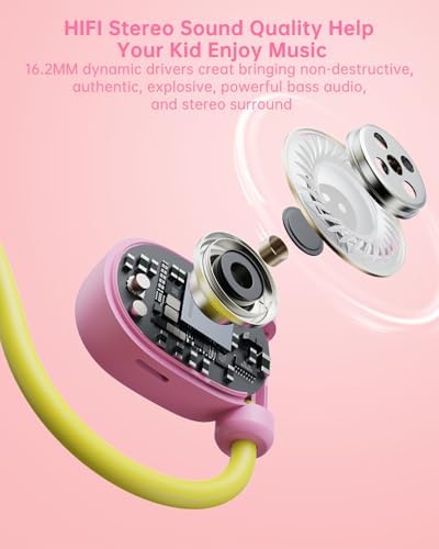 Kid-Friendly Open Ear Headphones – Vibrant Purple Lightweight Design for School and Outdoor Fun – Safe Air Conduction Technology with 3.5 mm Jack – Ultimate Comfort and Hearing Protection for Young Explorers
