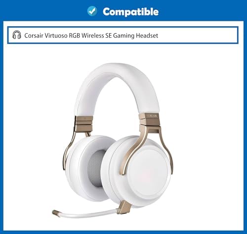 Ultimate Comfort Earpads for Corsair Virtuoso RGB Wireless SE – Premium Skin-Friendly Leather Cushions for Enhanced Noise Isolation and Extended Gaming Sessions, Transform Your Headset Experience Today!