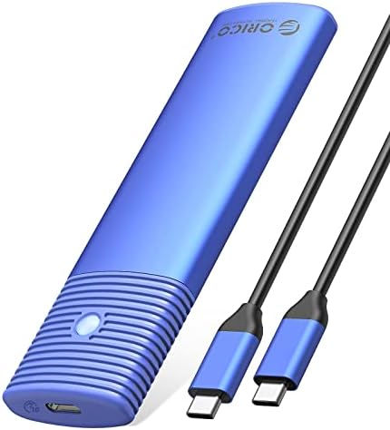 Ultra-Fast ORICO Aluminum M.2 NVMe SSD Enclosure – Tool-Free 10 Gbps USB-C Adapter for 2230/2242/2260/2280 PCIe M-Key SSDs – Thunderbolt 3 Compatible External SSD Case with Enhanced Heat Dissipation and 4 TB Support for Optimal Data Management and Storage Solutions