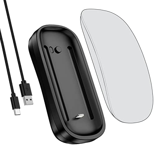 HONKID 3-in-1 Wireless Charging Dock: Fast Charging Station for Magic Mouse 2, Qi-Compatible Devices & Air Pods – Dual-Sided Design with 5 ft USB-A to USB-C Cable for Enhanced Workspace Efficiency and Sleek Aesthetic