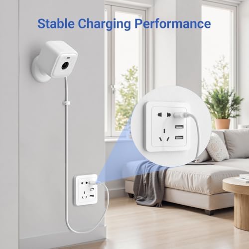 Basesailor Blink Mini 2 Power Cord 20 FT/2 Pack – Extra Long USB A to USB C Charging Cable for Eufy Solo Cam & Petcube Cam – Durable Tangle-Free Design for Enhanced Compatibility and High-Speed Performance, Ideal for Security Cameras Indoor/Outdoor Use