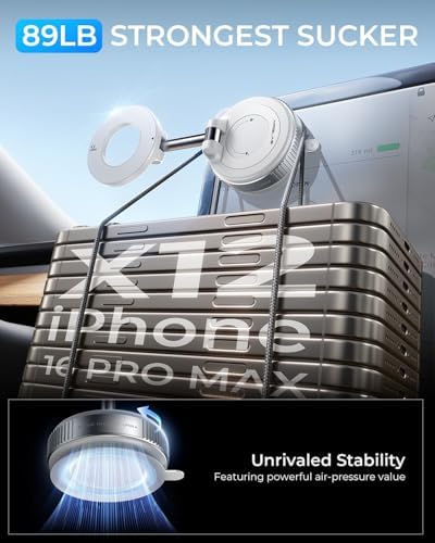 Revolutionize Your Driving Experience with the MRGLAS 2025 Enhanced Magnetic Phone Holder – Unmatched 89+ lbs Suction Power & 2800 gf Magnetic Force for Secure Mounting; 360° Adjustable Design for Optimal Viewing; Perfect for Mag Safe & All Smartphones; Ideal Gift for Men and Women on Father’s Day – Effortless Hands-Free Navigation & Sleek Vehicle Integration