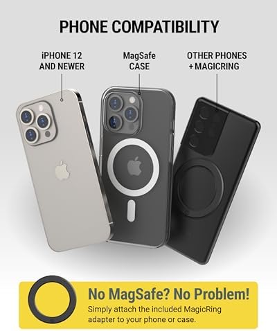 Scosche SMS1 ODVR-1 Magic Mount: 5-in-1 Mag Safe Magnetic Phone Holder for Hands-Free Driving – Versatile Car Vent, Dashboard & Floating Screen Mounts Compatible with i Phone 12-16, Secure Grip & 360-Degree Rotation for Optimal Viewing