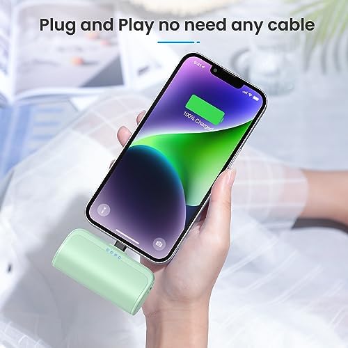 Ultra-Compact 5200 m Ah Power Bank for i Phone – PD Fast Charging Mini Portable Charger with Enhanced Compatibility for i Phone Models 14/13/12/11/XS/XR/X/8/7/6/6 s – Essential On-the-Go Battery Backup for Busy Lifestyles