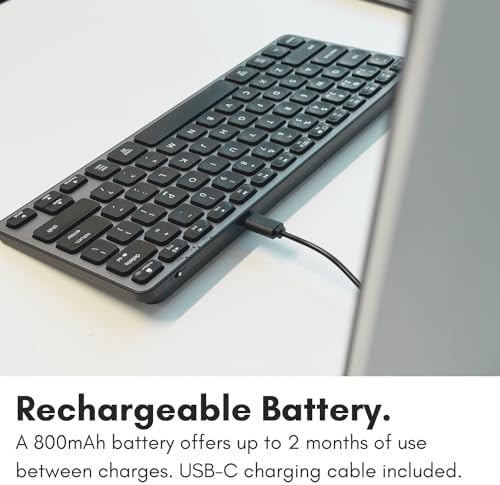 Upgrade Your Mac Experience with the Macally Bluetooth Keyboard – Premium Wireless Typing Solution for Mac Book Pro, i Mac, i Pad & PC – Ergonomic Design & Long-lasting Rechargeable Battery for Seamless Productivity